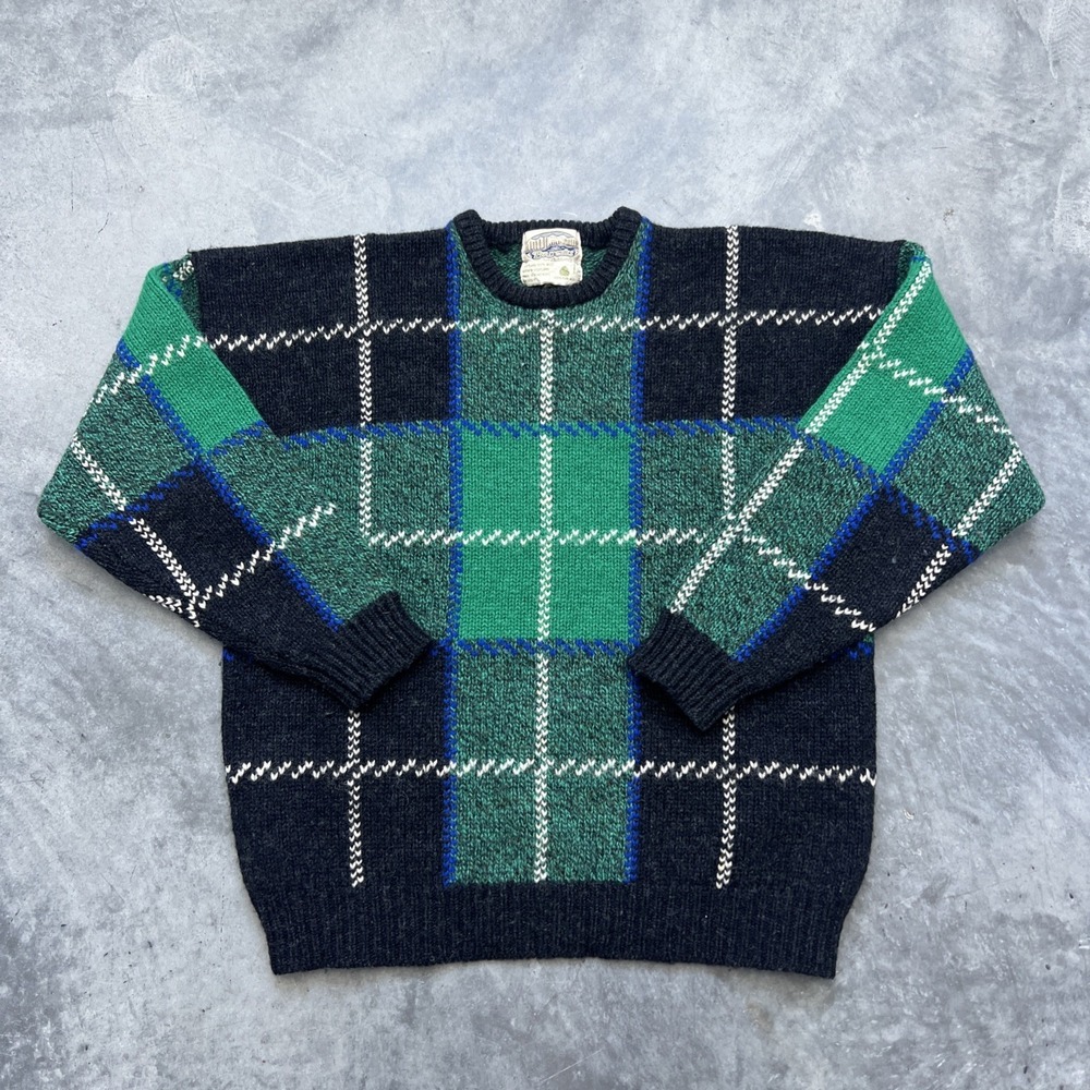 vintage britches great outdoors 100% Wool Made In Hong Kong Sweater Multicolor L